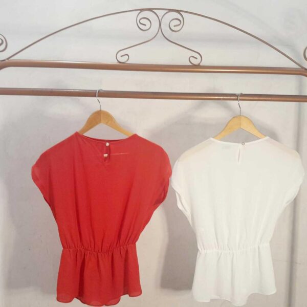 Blusa estilo bata com franzido - Imagem 7
